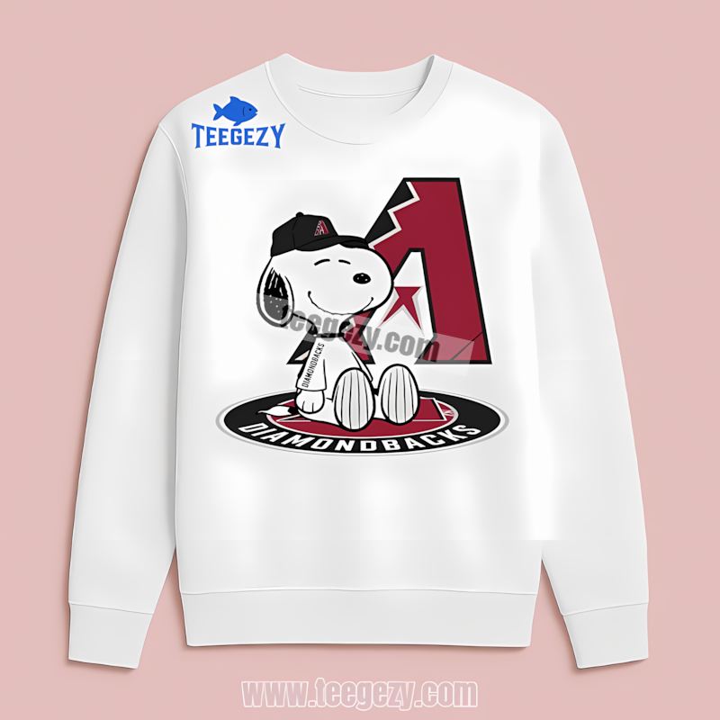 Arizona Diamondbacks Snoopy Tattoo Logo Arm Adults Long Sleeve Arizona Diamondbacks Snoopy Tattoo Logo Arm Adults Long Sleeve