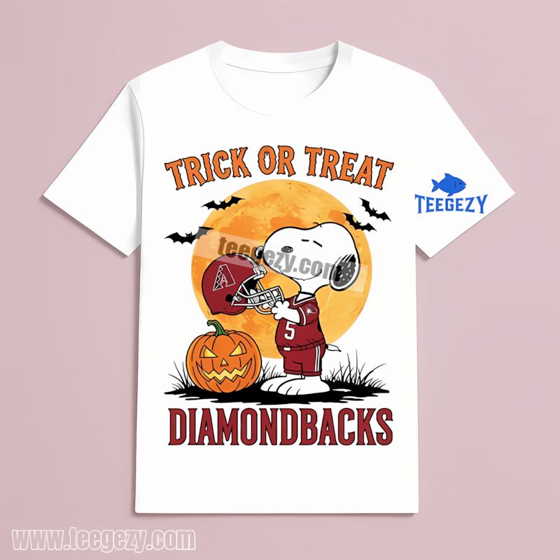 Arizona Diamondbacks Snoopy Trick Or Treat Halloween Sports T-Shirt Arizona Diamondbacks Snoopy Trick Or Treat Halloween Sports T-Shirt