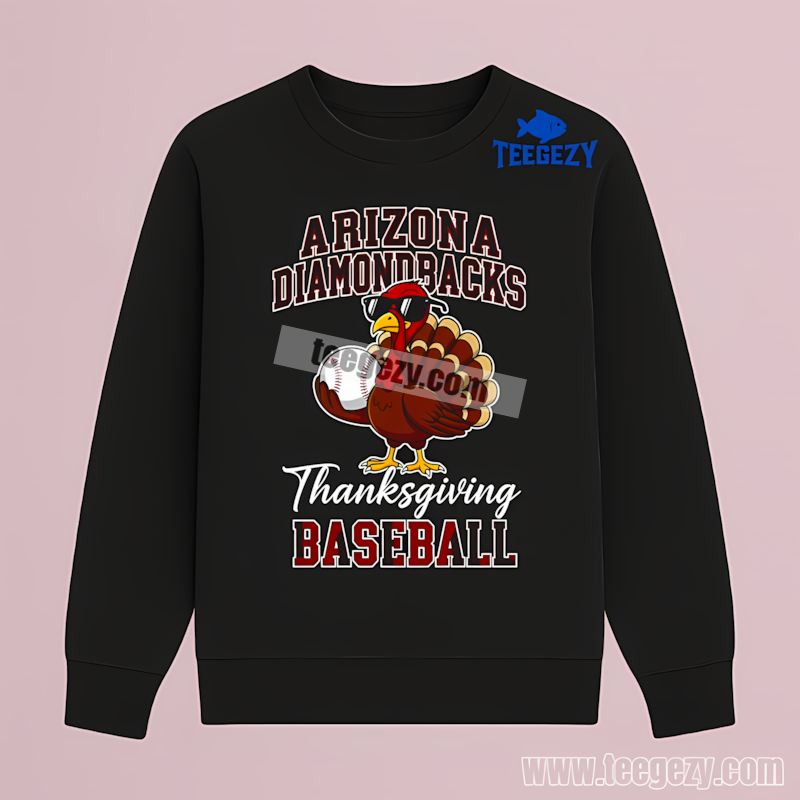 Arizona Diamondbacks Thanksgiving Baseball Turkey Unisex Long Sleeve Arizona Diamondbacks Thanksgiving Baseball Turkey Unisex Long Sleeve