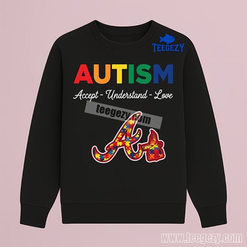 Atlanta Braves Autism Awareness Accept Understand Love Classic Long Sleeve Atlanta Braves Autism Awareness Accept Understand Love Classic Long Sleeve