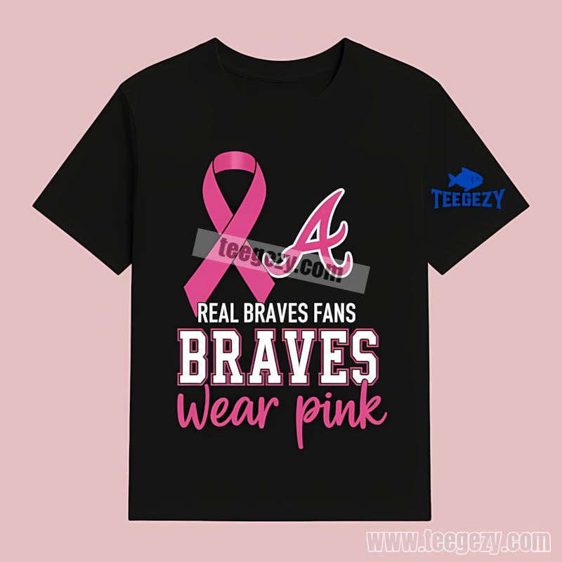 Atlanta Braves Breast Cancer Awareness Fans Wear Pink Retro T-Shirt Atlanta Braves Breast Cancer Awareness Fans Wear Pink Retro T-Shirt