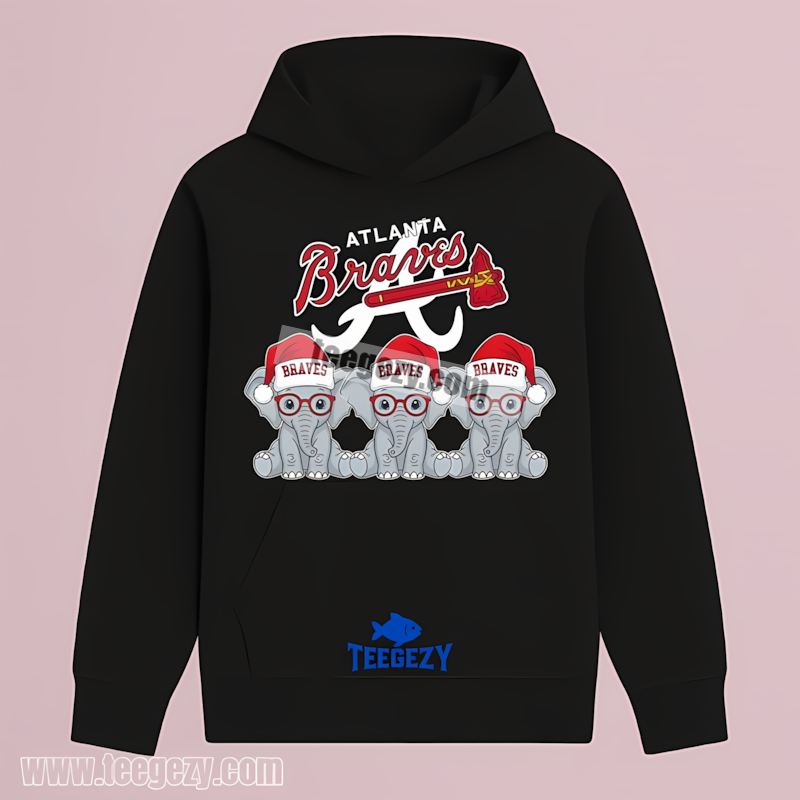 Atlanta Braves Christmas Elephants Holiday Trendy Hoodie Atlanta Braves Christmas Elephants Holiday Trendy Hoodie