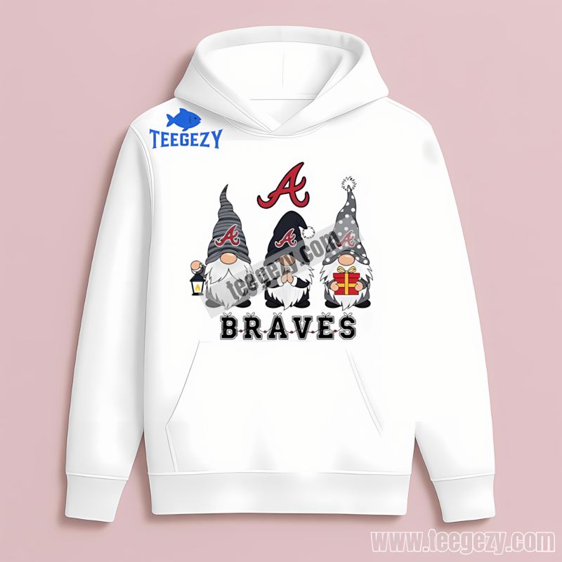 Atlanta Braves Christmas Gnomes Festive Cotton Hoodie Atlanta Braves Christmas Gnomes Festive Cotton Hoodie