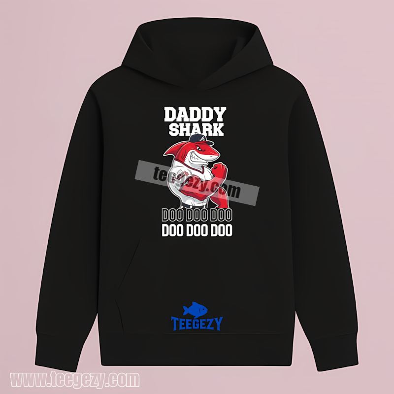 Atlanta Braves Daddy Shark Family Vintage Hoodie Atlanta Braves Daddy Shark Family Vintage Hoodie