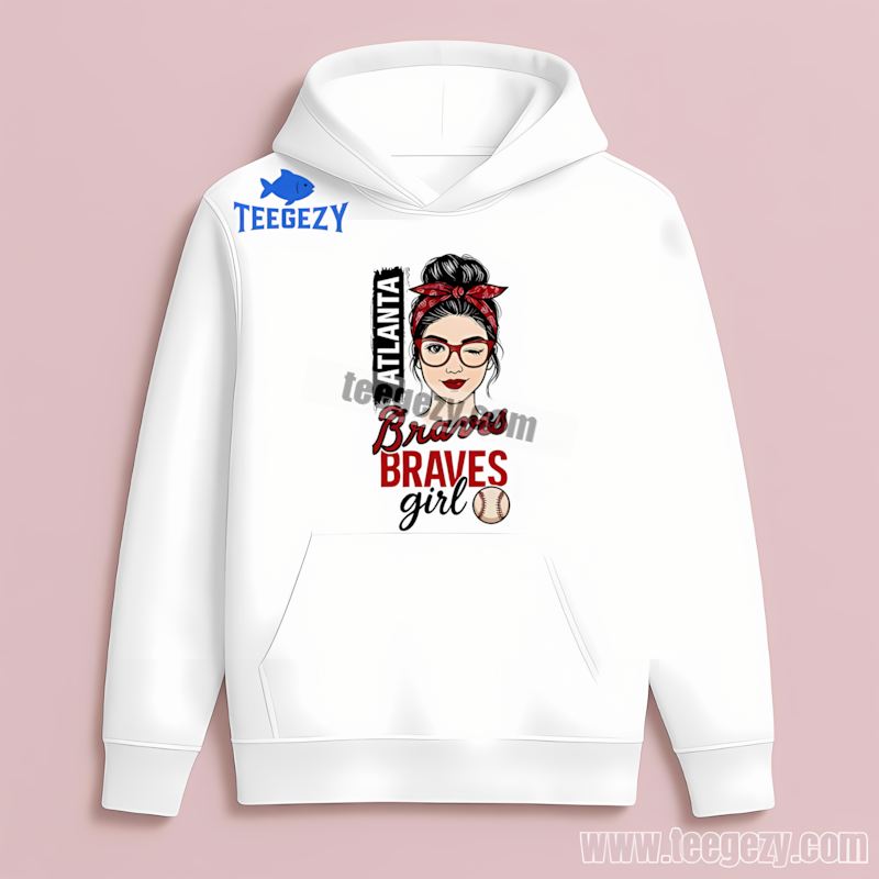 Atlanta Braves Girl Baseball Classic Hoodie Atlanta Braves Girl Baseball Classic Hoodie