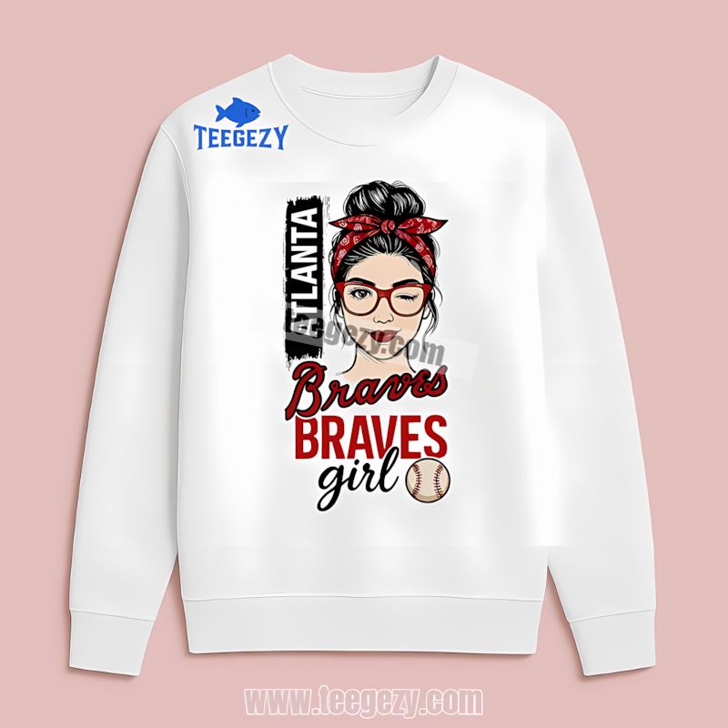 Atlanta Braves Girl Baseball Classic Long Sleeve Atlanta Braves Girl Baseball Classic Long Sleeve