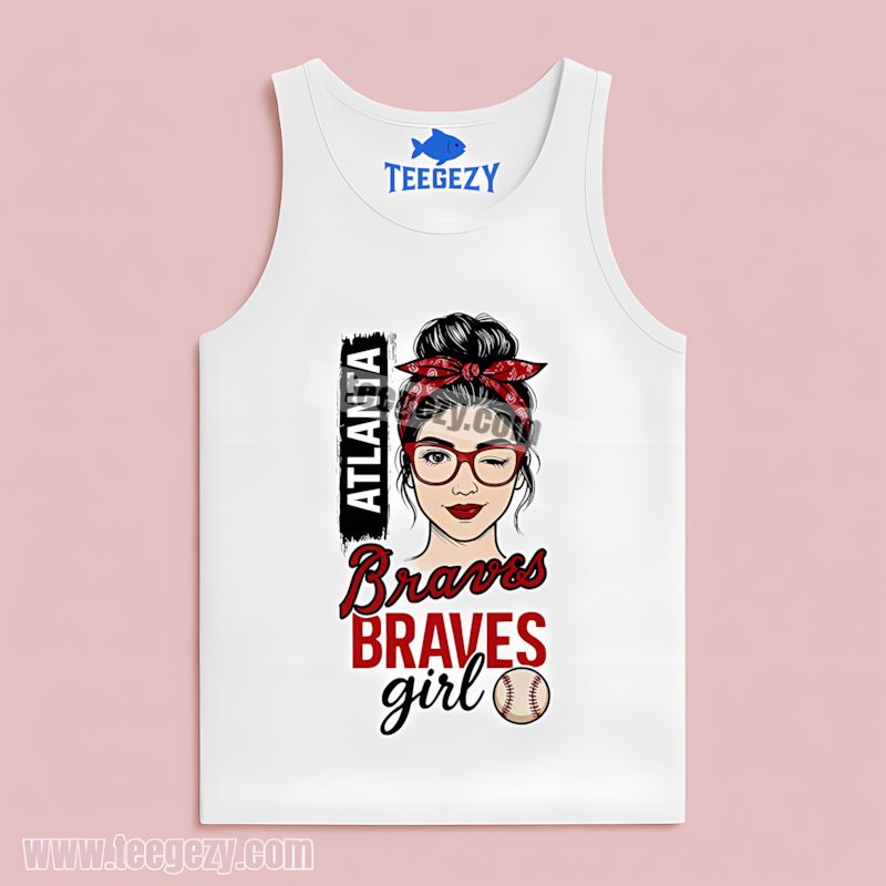 Atlanta Braves Girl Baseball Classic Tanktop Atlanta Braves Girl Baseball Classic Tanktop