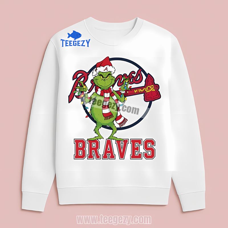 Atlanta Braves Grinch Christmas Festive Classic Long Sleeve Atlanta Braves Grinch Christmas Festive Classic Long Sleeve