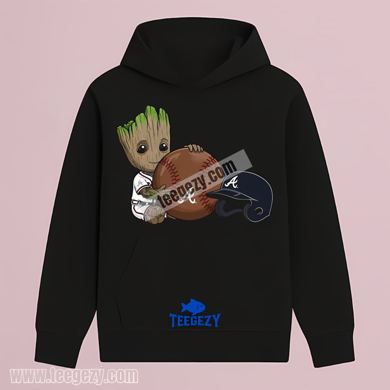 Atlanta Braves Groot Baseball Cartoon Regular Hoodie Atlanta Braves Groot Baseball Cartoon Regular Hoodie