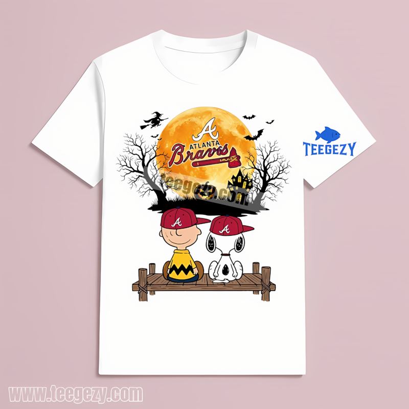Atlanta Braves Halloween Charlie Brown Snoopy Trendy T-Shirt Atlanta Braves Halloween Charlie Brown Snoopy Trendy T-Shirt