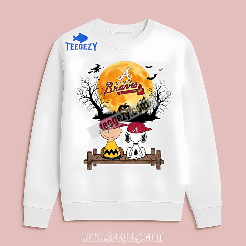 Atlanta Braves Halloween Charlie Brown Snoopy Trendy Long Sleeve Atlanta Braves Halloween Charlie Brown Snoopy Trendy Long Sleeve
