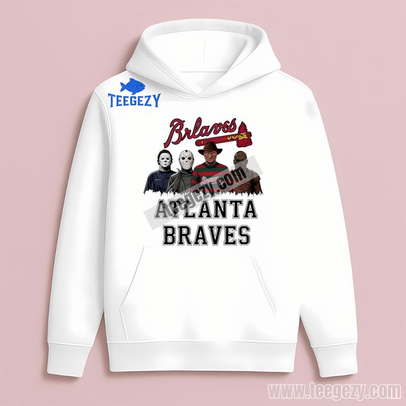 Atlanta Braves Halloween Horror Killers Adults Hoodie Atlanta Braves Halloween Horror Killers Adults Hoodie