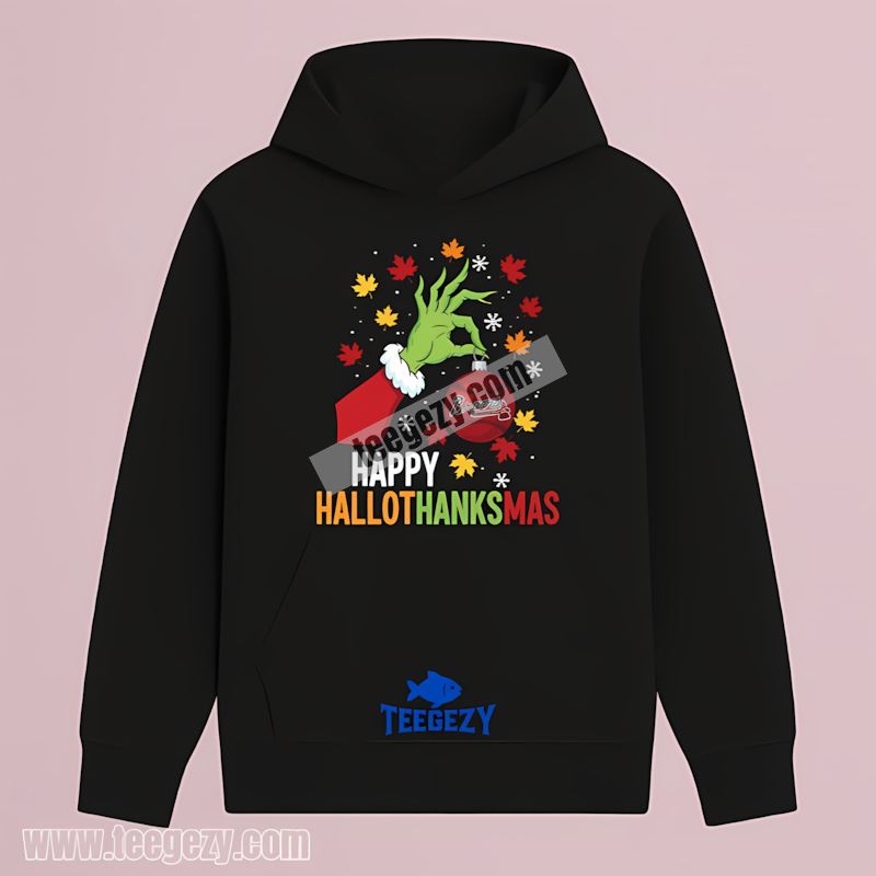 Atlanta Braves Happy Hallothanksmas Holiday Graphic Hoodie Atlanta Braves Happy Hallothanksmas Holiday Graphic Hoodie