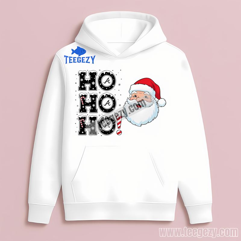 Atlanta Braves Ho Ho Ho Santa Christmas Graphic Hoodie Atlanta Braves Ho Ho Ho Santa Christmas Graphic Hoodie