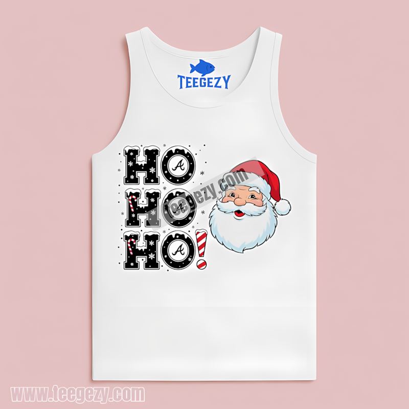 Atlanta Braves Ho Ho Ho Santa Christmas Graphic Tanktop Atlanta Braves Ho Ho Ho Santa Christmas Graphic Tanktop