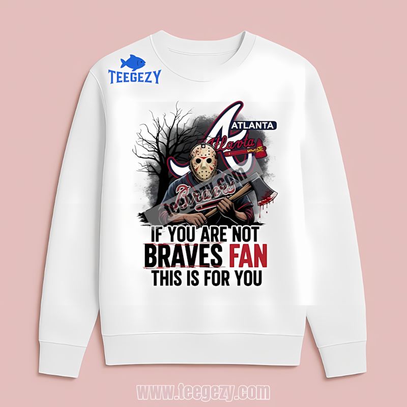 Atlanta Braves Jason Voorhees Scary Classic Long Sleeve Atlanta Braves Jason Voorhees Scary Classic Long Sleeve