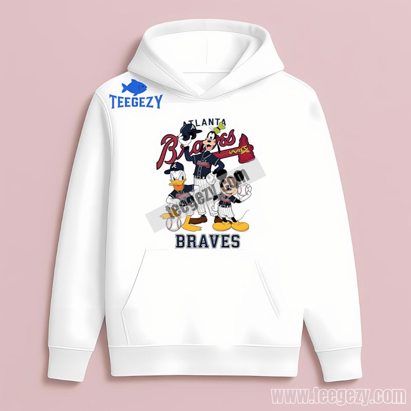 Atlanta Braves Mickey Donald Goofy Disney Trendy Hoodie Atlanta Braves Mickey Donald Goofy Disney Trendy Hoodie