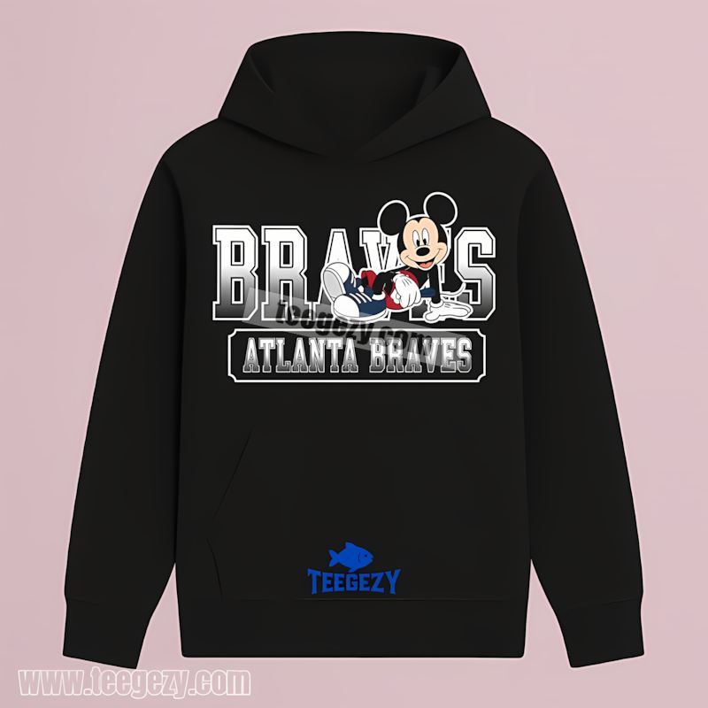 Atlanta Braves Mickey Mouse Relaxed Style Classic Hoodie Atlanta Braves Mickey Mouse Relaxed Style Classic Hoodie