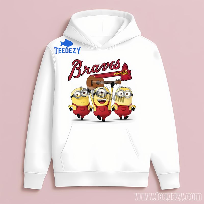 Atlanta Braves Minions Cartoon Regular Hoodie Atlanta Braves Minions Cartoon Regular Hoodie