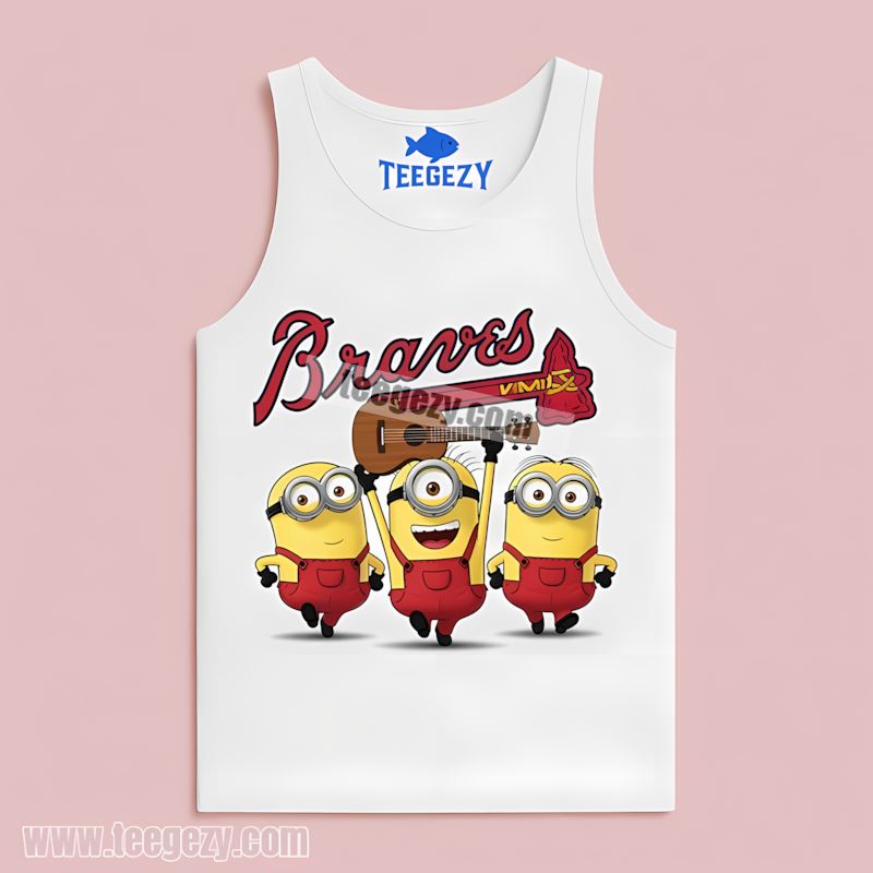 Atlanta Braves Minions Cartoon Regular Tanktop Atlanta Braves Minions Cartoon Regular Tanktop