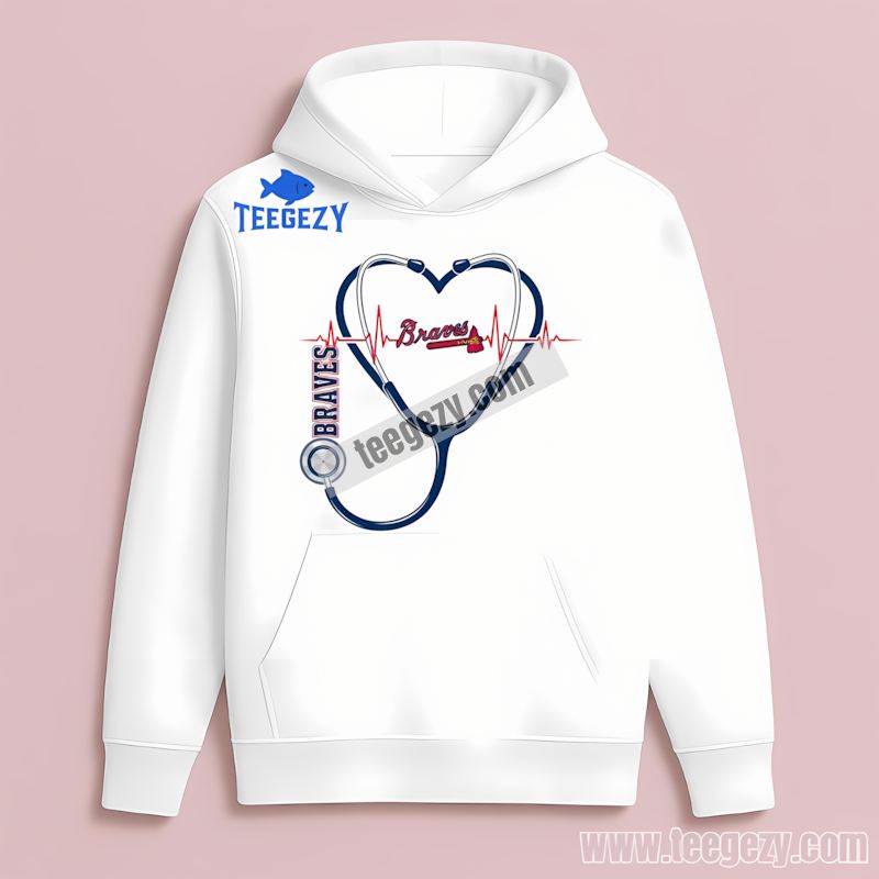 Atlanta Braves Nurse Heartbeat Medical Trendy Hoodie Atlanta Braves Nurse Heartbeat Medical Trendy Hoodie