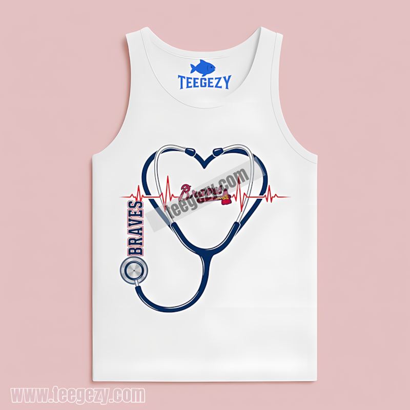 Atlanta Braves Nurse Heartbeat Medical Trendy Tanktop Atlanta Braves Nurse Heartbeat Medical Trendy Tanktop