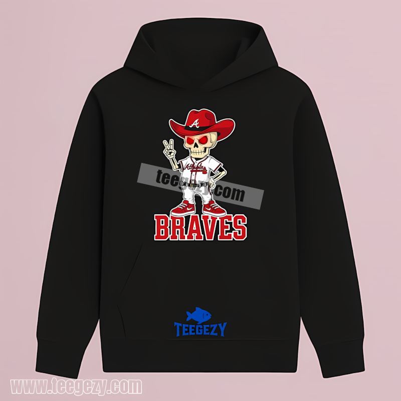 Atlanta Braves Skeleton Cowboy Western Classic Hoodie Atlanta Braves Skeleton Cowboy Western Classic Hoodie