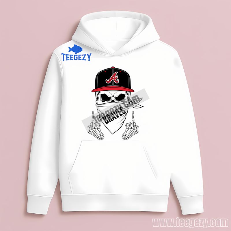 Atlanta Braves Skull Bandana Baseball Retro Hoodie Atlanta Braves Skull Bandana Baseball Retro Hoodie