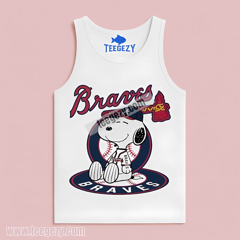 Atlanta Braves Snoopy Tattoo Logo Arm Vintage Tanktop Atlanta Braves Snoopy Tattoo Logo Arm Vintage Tanktop