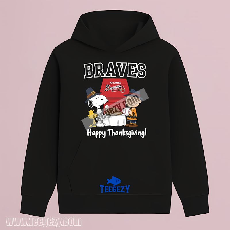 Atlanta Braves Snoopy Thanksgiving Holiday Unisex Hoodie Atlanta Braves Snoopy Thanksgiving Holiday Unisex Hoodie