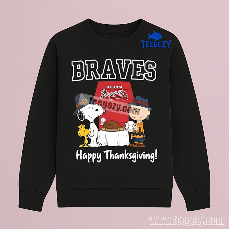 Atlanta Braves Snoopy Thanksgiving Holiday Unisex Long Sleeve Atlanta Braves Snoopy Thanksgiving Holiday Unisex Long Sleeve