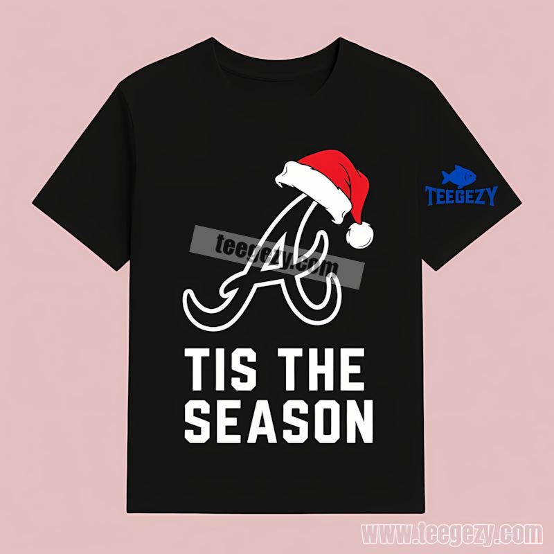 Atlanta Braves Tis The Season Christmas Vintage T-Shirt Atlanta Braves Tis The Season Christmas Vintage T-Shirt