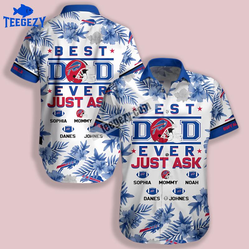 Best Dad Ever Buffalo Bills Blue Vintage Hawaiian Shirt Best Dad Ever Buffalo Bills Blue Vintage Hawaiian Shirt