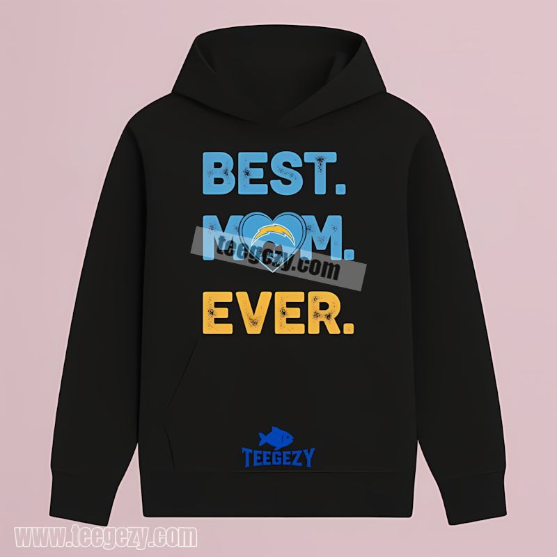 Best Mom Ever Heart Los Angeles Chargers Color Hoodie Best Mom Ever Heart Los Angeles Chargers Color Hoodie