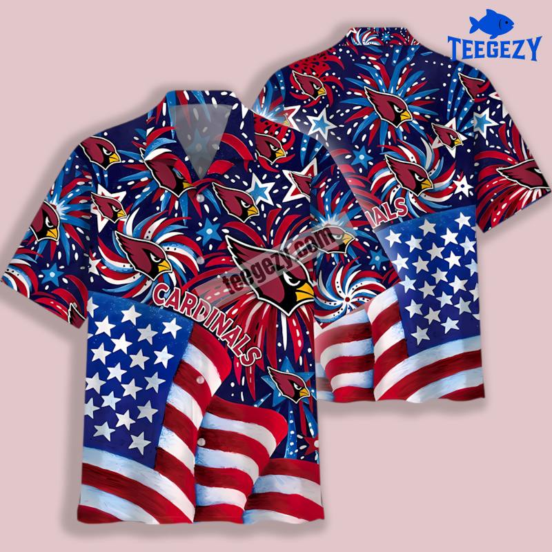 Blue Red America Flag Arizona Cardinals Best Hawaiian Shirt Blue Red America Flag Arizona Cardinals Best Hawaiian Shirt