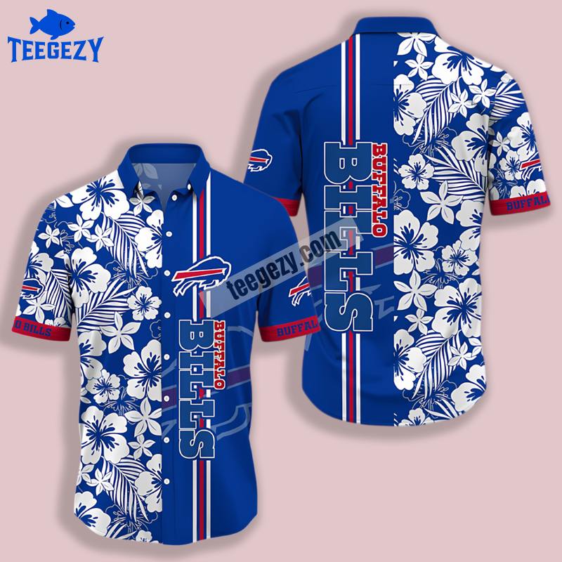 Buffalo Bills Hibiscus Garden Blue Classic Hawaiian Shirt Buffalo Bills Hibiscus Garden Blue Classic Hawaiian Shirt