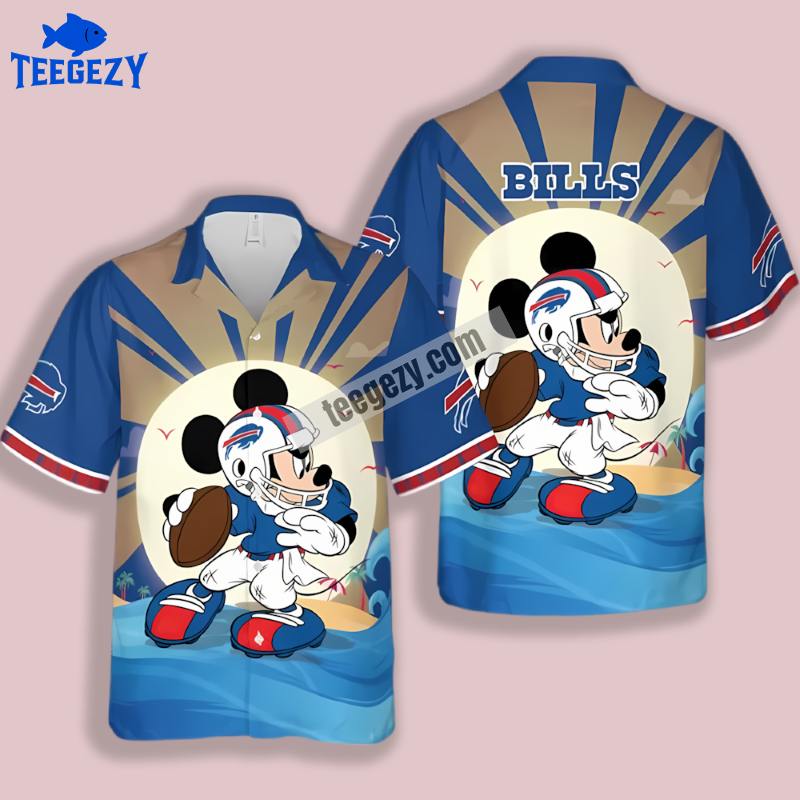 Buffalo Bills Mickey Player Blue Cute Hawaiian Shirt Buffalo Bills Mickey Player Blue Cute Hawaiian Shirt