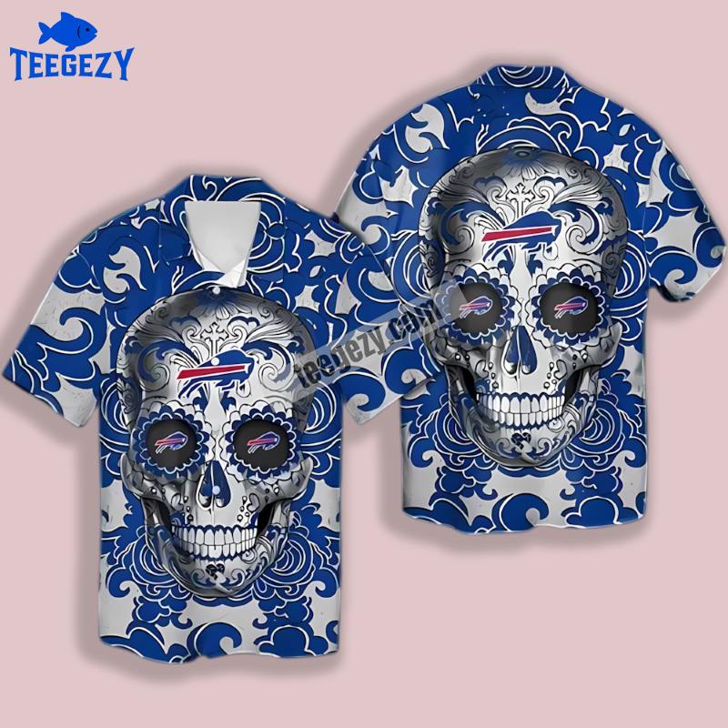 Buffalo Bills Sugar Skull Blue Best Hawaiian Shirt Buffalo Bills Sugar Skull Blue Best Hawaiian Shirt