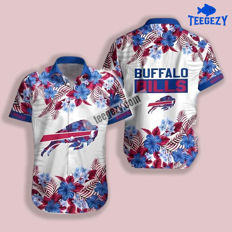 Buffalo Bills Tropical Dream Flowers White Funky Hawaiian Shirt Buffalo Bills Tropical Dream Flowers White Funky Hawaiian Shirt