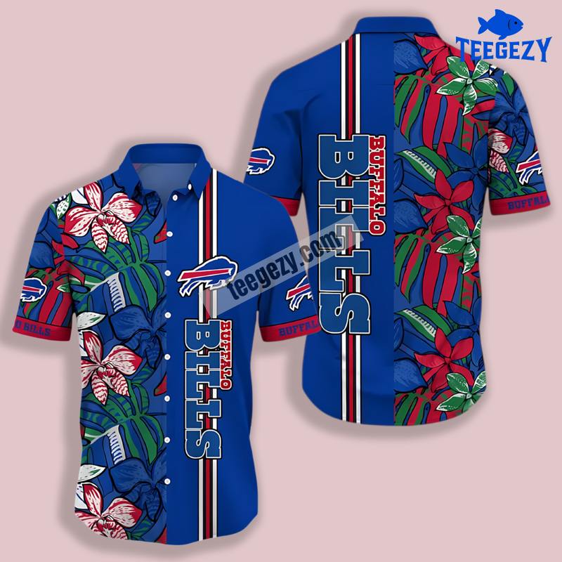 Buffalo Bills Tropical Plumeria Blue Hawaiian Outfit Male Buffalo Bills Tropical Plumeria Blue Hawaiian Outfit Male