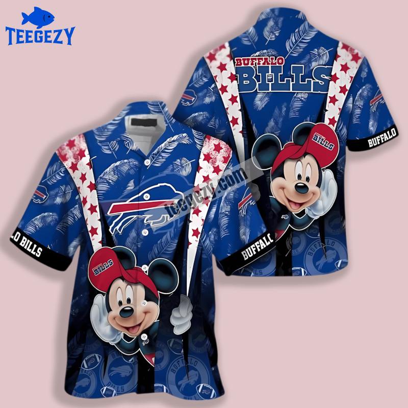 Buffalo Bills Vs Mickey Head Blue Cute Hawaiian Shirt Buffalo Bills Vs Mickey Head Blue Cute Hawaiian Shirt