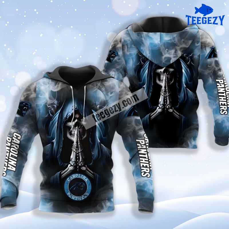 Carolina Panthers Death Smoke Black Blue 3D Dad Mom Hoodie Carolina Panthers Death Smoke Black Blue 3D Dad Mom Hoodie