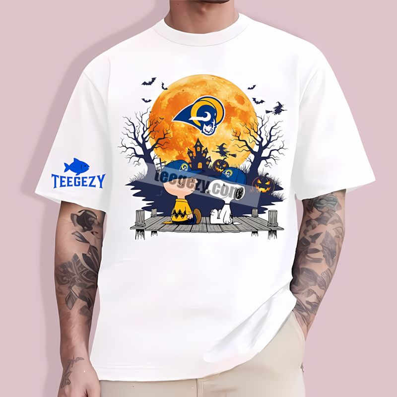 Charlie Brown Snoopy Halloween Los Angeles Rams T-Shirt Charlie Brown Snoopy Halloween Los Angeles Rams T-Shirt