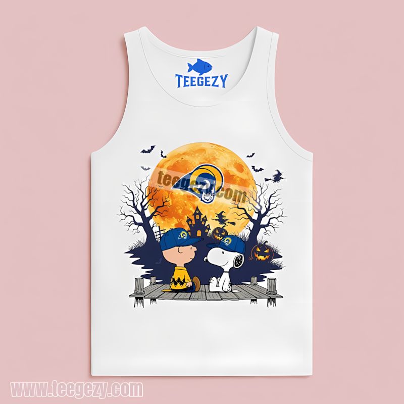 Charlie Brown Snoopy Halloween Los Angeles Rams Tanktop Charlie Brown Snoopy Halloween Los Angeles Rams Tanktop