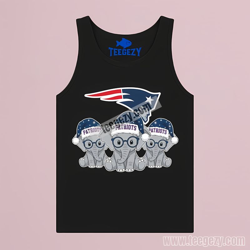 Christmas Elephants Festive New England Patriots Funny Tanktop Christmas Elephants Festive New England Patriots Funny Tanktop