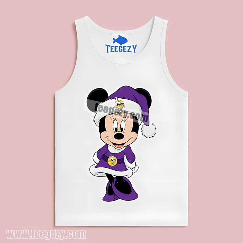 Christmas Theme Minnie Mouse Minnesota Vikings Soft Tanktop Christmas Theme Minnie Mouse Minnesota Vikings Soft Tanktop