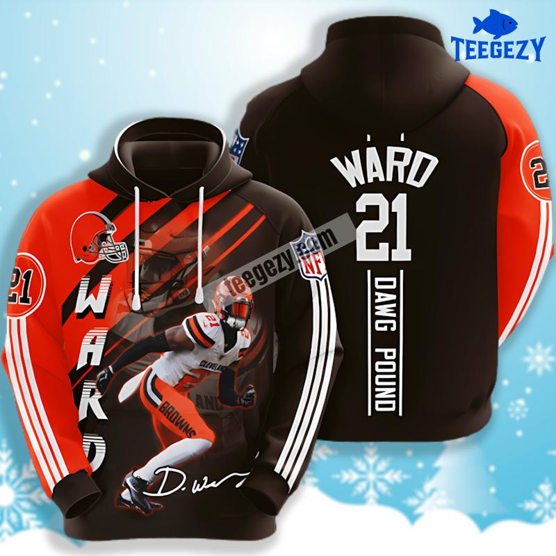 Cleveland Browns Camo 3D Art Hoodie Black Brown