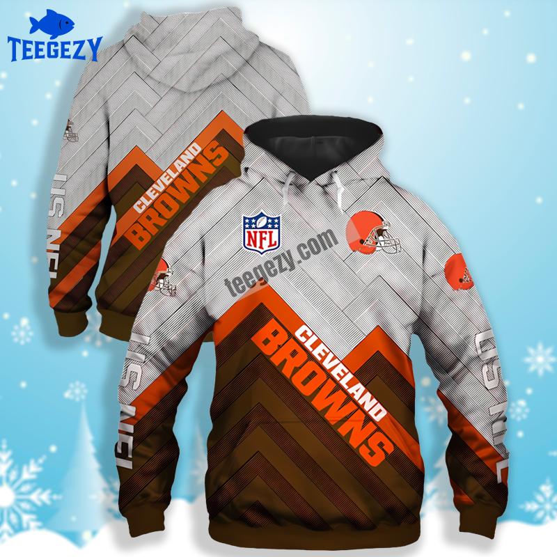 Cleveland Browns Grey Orange 3D Hoodie For Sale Cleveland Browns Grey Orange 3D Hoodie For Sale