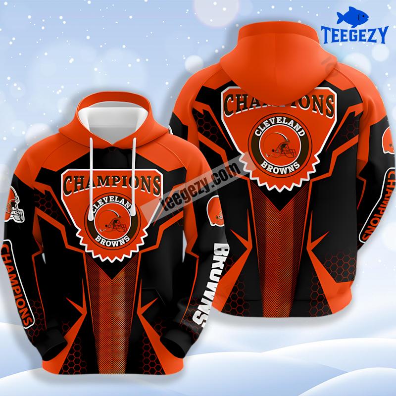 Cleveland Browns Logo Orange 3D Youth Hoodie Cleveland Browns Logo Orange 3D Youth Hoodie