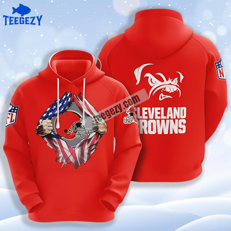Cleveland Browns Orange 3D Hoodie Dad Mom Cleveland Browns Orange 3D Hoodie Dad Mom